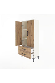 Arges Dolap 3 Raflı 2 Çekmeceli 2 Kapaklı 60x30x134 - S17M113V3A