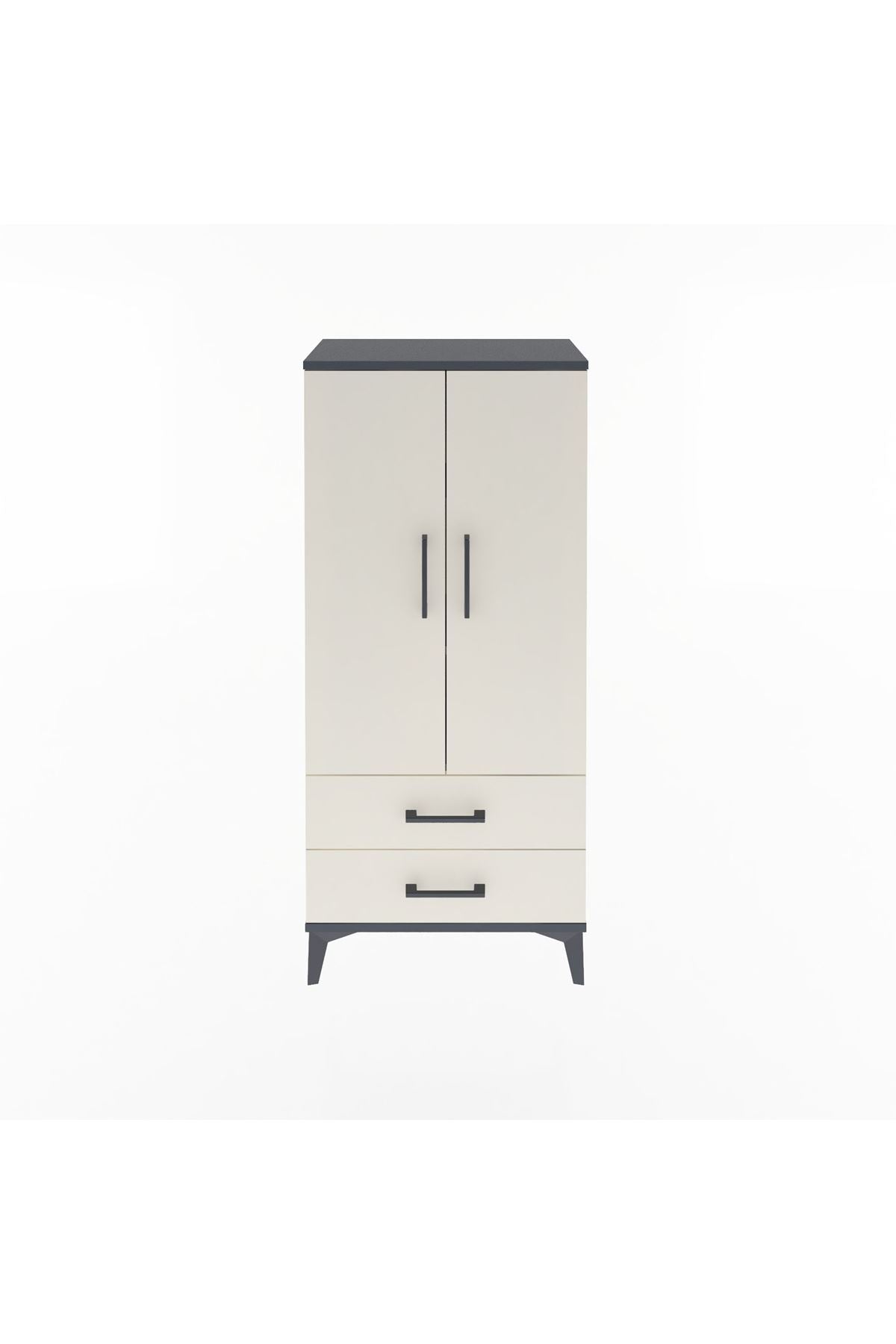Arges Dolap 3 Raflı 2 Çekmeceli 2 Kapaklı 60x30x134 - S17M113V4A