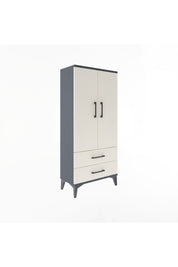 Arges Dolap 3 Raflı 2 Çekmeceli 2 Kapaklı 60x30x134 - S17M113V4A