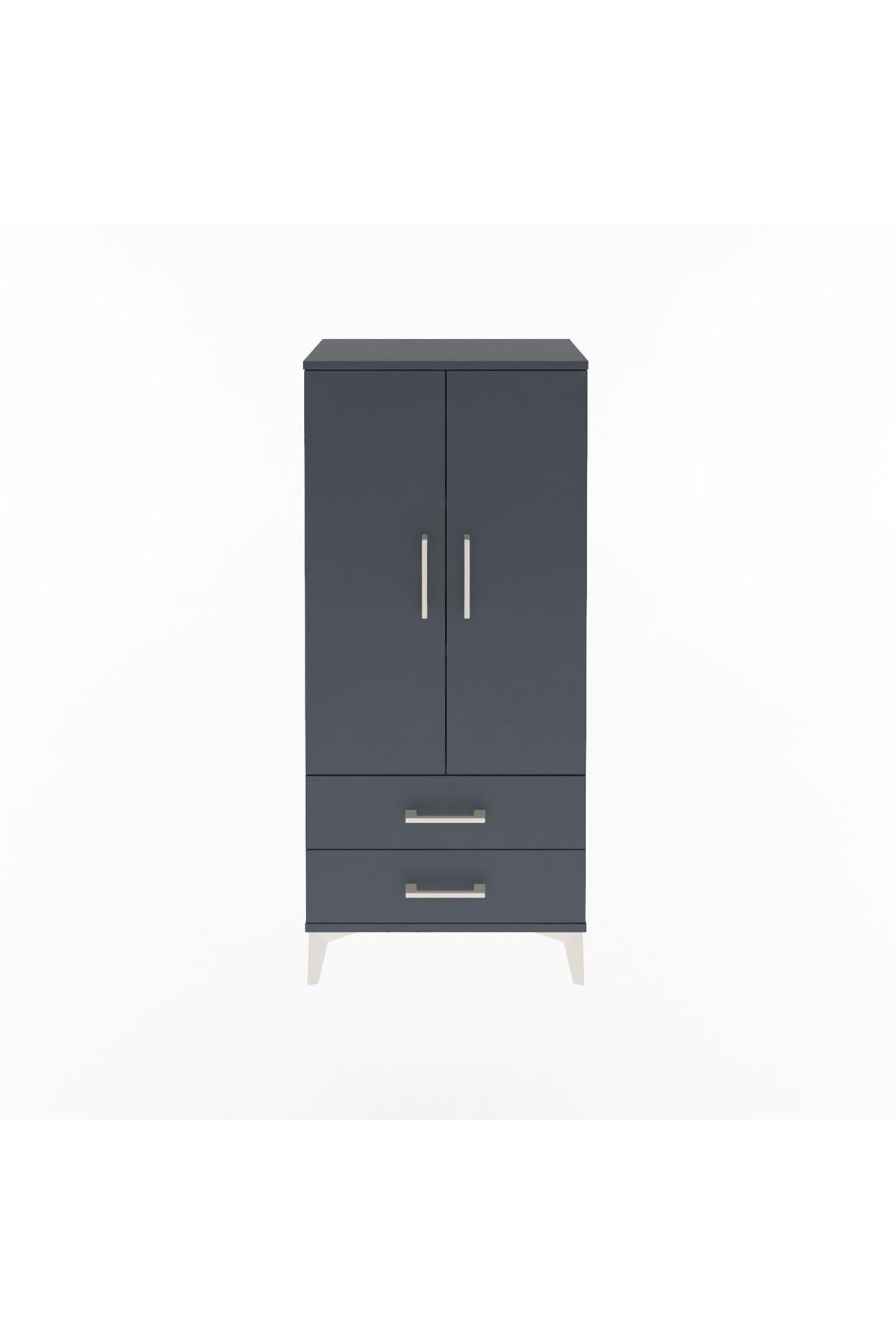 Arges Dolap 3 Raflı 2 Çekmeceli 2 Kapaklı 60x30x134 - S17M113V5A