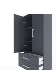 Arges Dolap 3 Raflı 2 Çekmeceli 2 Kapaklı 60x30x134 - S17M113V5A