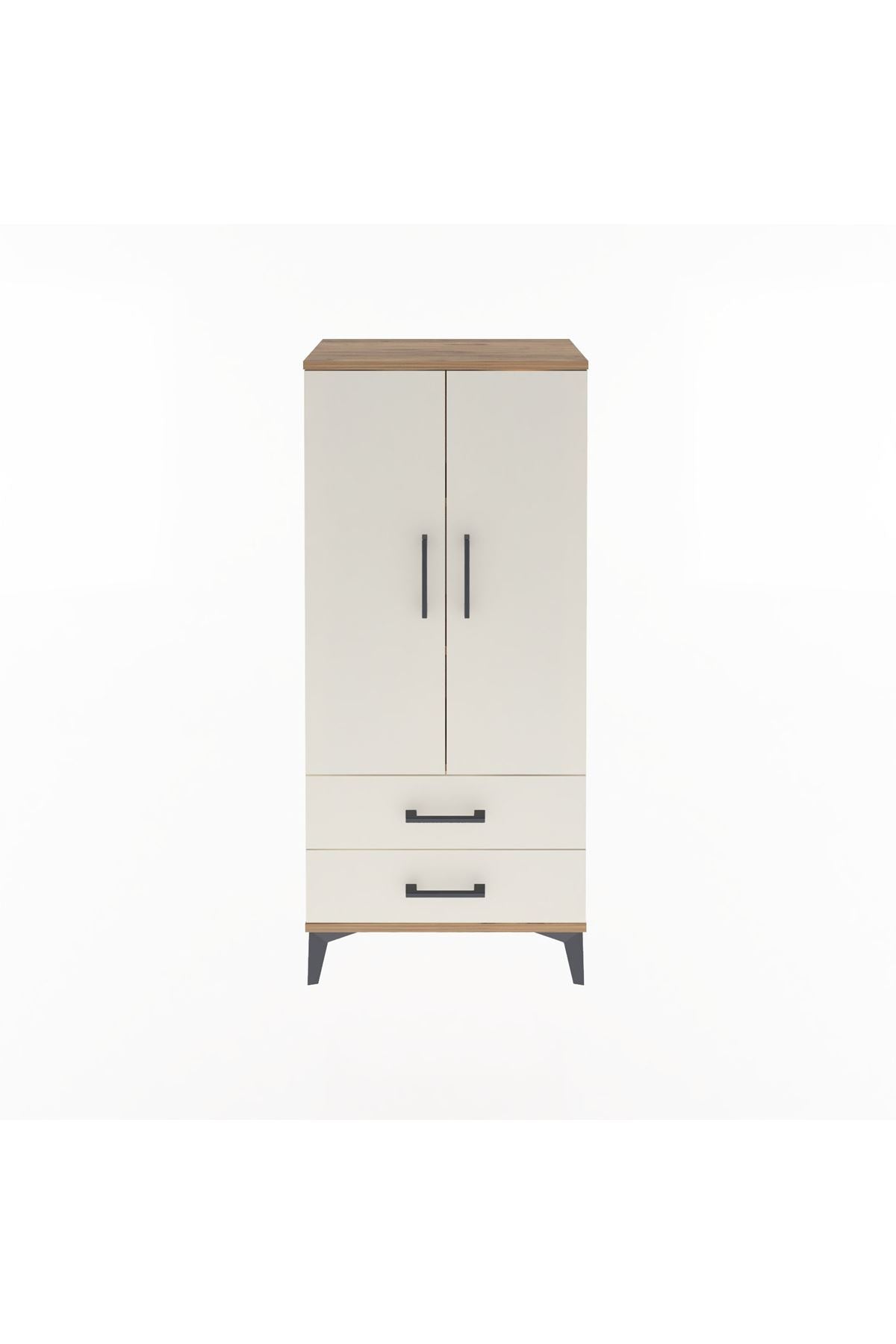 Arges Dolap 3 Raflı 2 Çekmeceli 2 Kapaklı 60x30x134 - S17M113V7A