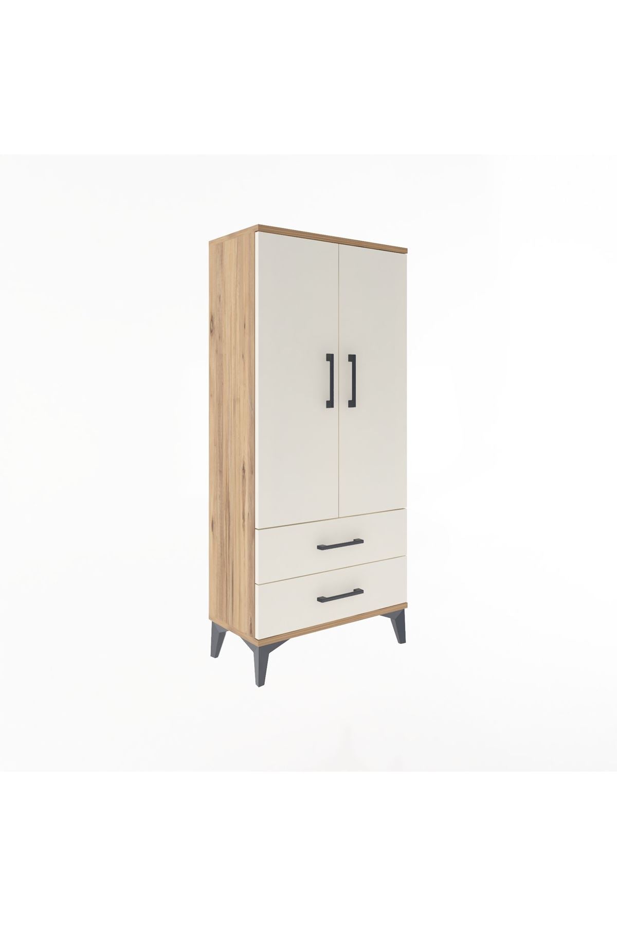 Arges Dolap 3 Raflı 2 Çekmeceli 2 Kapaklı 60x30x134 - S17M113V7A