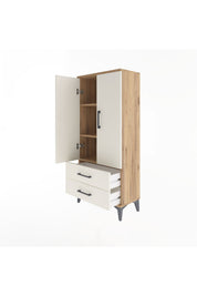 Arges Dolap 3 Raflı 2 Çekmeceli 2 Kapaklı 60x30x134 - S17M113V7A