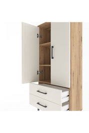 Arges Dolap 3 Raflı 2 Çekmeceli 2 Kapaklı 60x30x134 - S17M113V7A