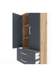 Arges Dolap 3 Raflı 2 Çekmeceli 2 Kapaklı 60x30x134 - S17M113V8A