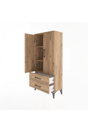 Arges Dolap 3 Raflı 2 Çekmeceli 2 Kapaklı 60x30x134 - S17M113V9A