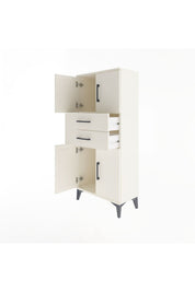 Arges Dolap Tek Raflı 2 Çekmeceli 4 Kapaklı 60x30x134 - S17M114V1A