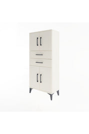 Arges Dolap Tek Raflı 2 Çekmeceli 4 Kapaklı 60x30x134 - S17M114V1A