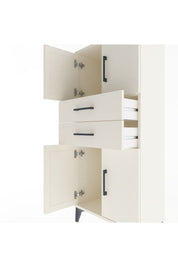 Arges Dolap Tek Raflı 2 Çekmeceli 4 Kapaklı 60x30x134 - S17M114V1A