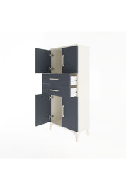 Arges Dolap Tek Raflı 2 Çekmeceli 4 Kapaklı 60x30x134 - S17M114V2A
