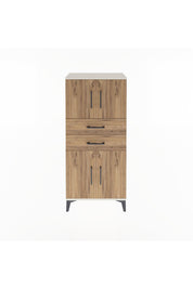 Arges Dolap Tek Raflı 2 Çekmeceli 4 Kapaklı 60x30x134 - S17M114V3A