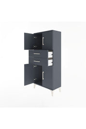 Arges Dolap Tek Raflı 2 Çekmeceli 4 Kapaklı 60x30x134 - S17M114V5A