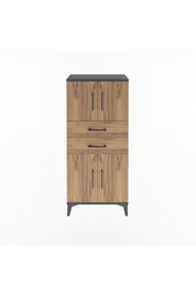 Arges Dolap Tek Raflı 2 Çekmeceli 4 Kapaklı 60x30x134 - S17M114V6A