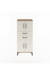 Arges Dolap Tek Raflı 2 Çekmeceli 4 Kapaklı 60x30x134 - S17M114V7A