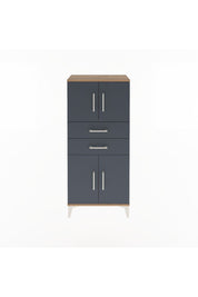 Arges Dolap Tek Raflı 2 Çekmeceli 4 Kapaklı 60x30x134 - S17M114V8A