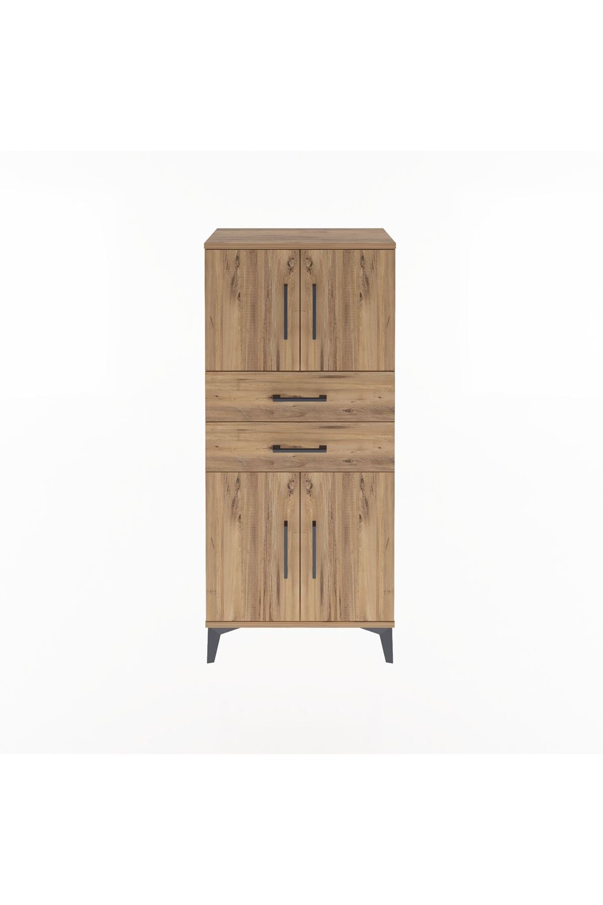 Arges Dolap Tek Raflı 2 Çekmeceli 4 Kapaklı 60x30x134 - S17M114V9A