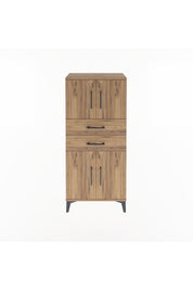 Arges Dolap Tek Raflı 2 Çekmeceli 4 Kapaklı 60x30x134 - S17M114V9A