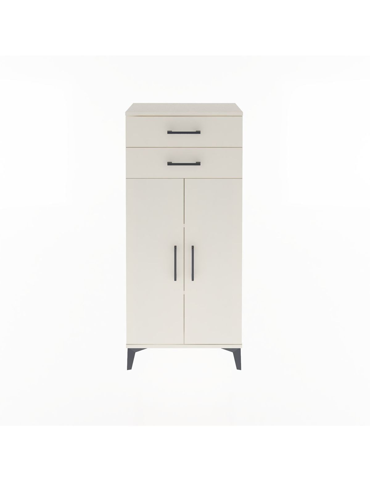 Arges Dolap 2 Raflı 2 Çekmeceli 2 Kapaklı 60x30x134 - S17M115V1A