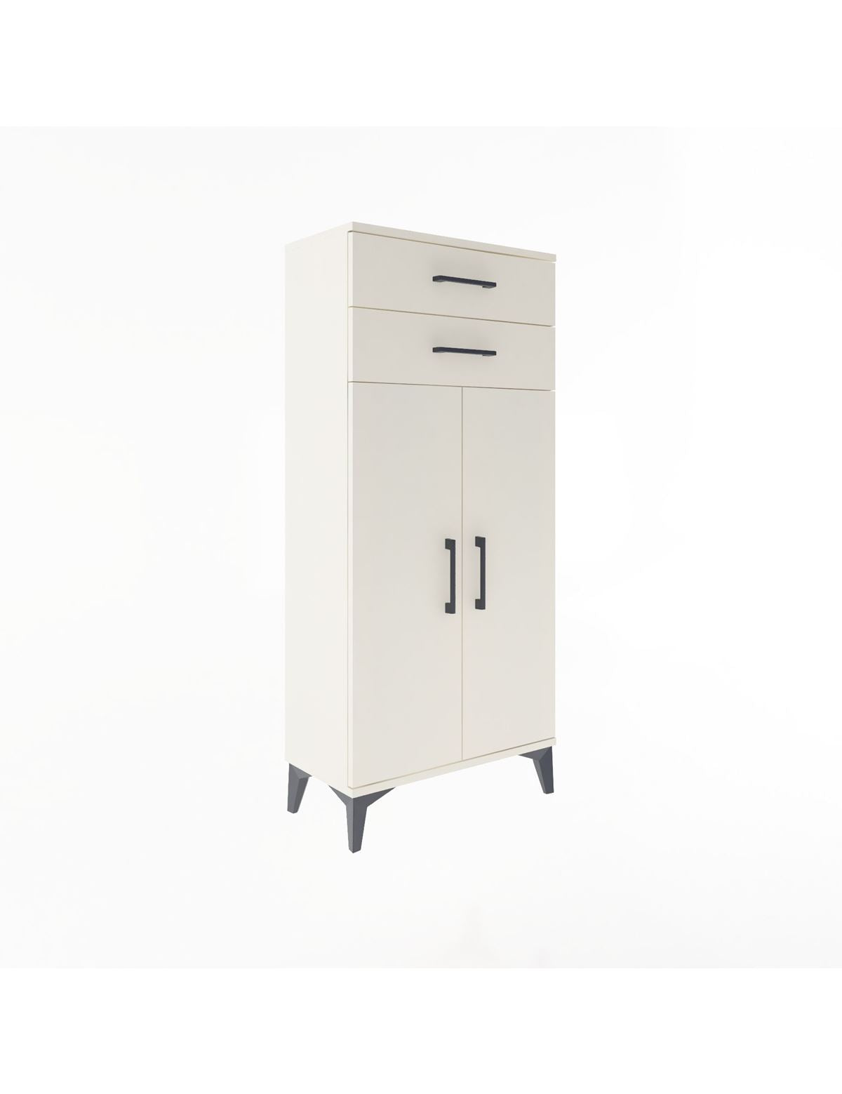 Arges Dolap 2 Raflı 2 Çekmeceli 2 Kapaklı 60x30x134 - S17M115V1A