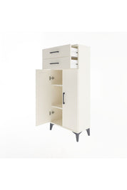 Arges Dolap 2 Raflı 2 Çekmeceli 2 Kapaklı 60x30x134 - S17M115V1A
