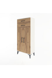 Arges Dolap 2 Raflı 2 Çekmeceli 2 Kapaklı 60x30x134 - S17M115V3A