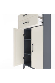 Arges Dolap 2 Raflı 2 Çekmeceli 2 Kapaklı 60x30x134 - S17M115V4A