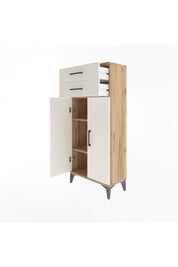 Arges Dolap 2 Raflı 2 Çekmeceli 2 Kapaklı 60x30x134 - S17M115V7A