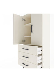 Arges Dolap 3 Raflı 3 Çekmeceli 2 Kapaklı 60x30x134 - S17M116V1A