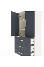 Arges Dolap 3 Raflı 3 Çekmeceli 2 Kapaklı 60x30x134 - S17M116V2A