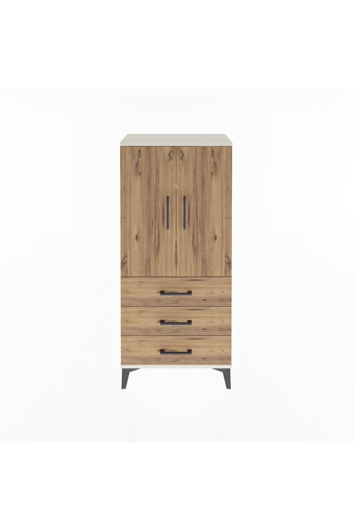 Arges Dolap 3 Raflı 3 Çekmeceli 2 Kapaklı 60x30x134 - S17M116V3A