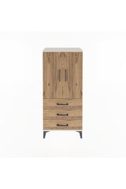 Arges Dolap 3 Raflı 3 Çekmeceli 2 Kapaklı 60x30x134 - S17M116V3A