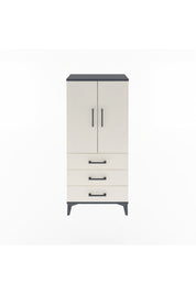 Arges Dolap 3 Raflı 3 Çekmeceli 2 Kapaklı 60x30x134 - S17M116V4A