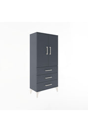 Arges Dolap 3 Raflı 3 Çekmeceli 2 Kapaklı 60x30x134 - S17M116V5A