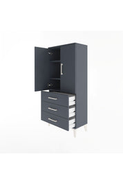 Arges Dolap 3 Raflı 3 Çekmeceli 2 Kapaklı 60x30x134 - S17M116V5A