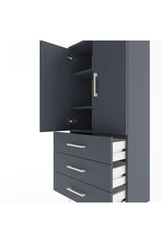 Arges Dolap 3 Raflı 3 Çekmeceli 2 Kapaklı 60x30x134 - S17M116V5A