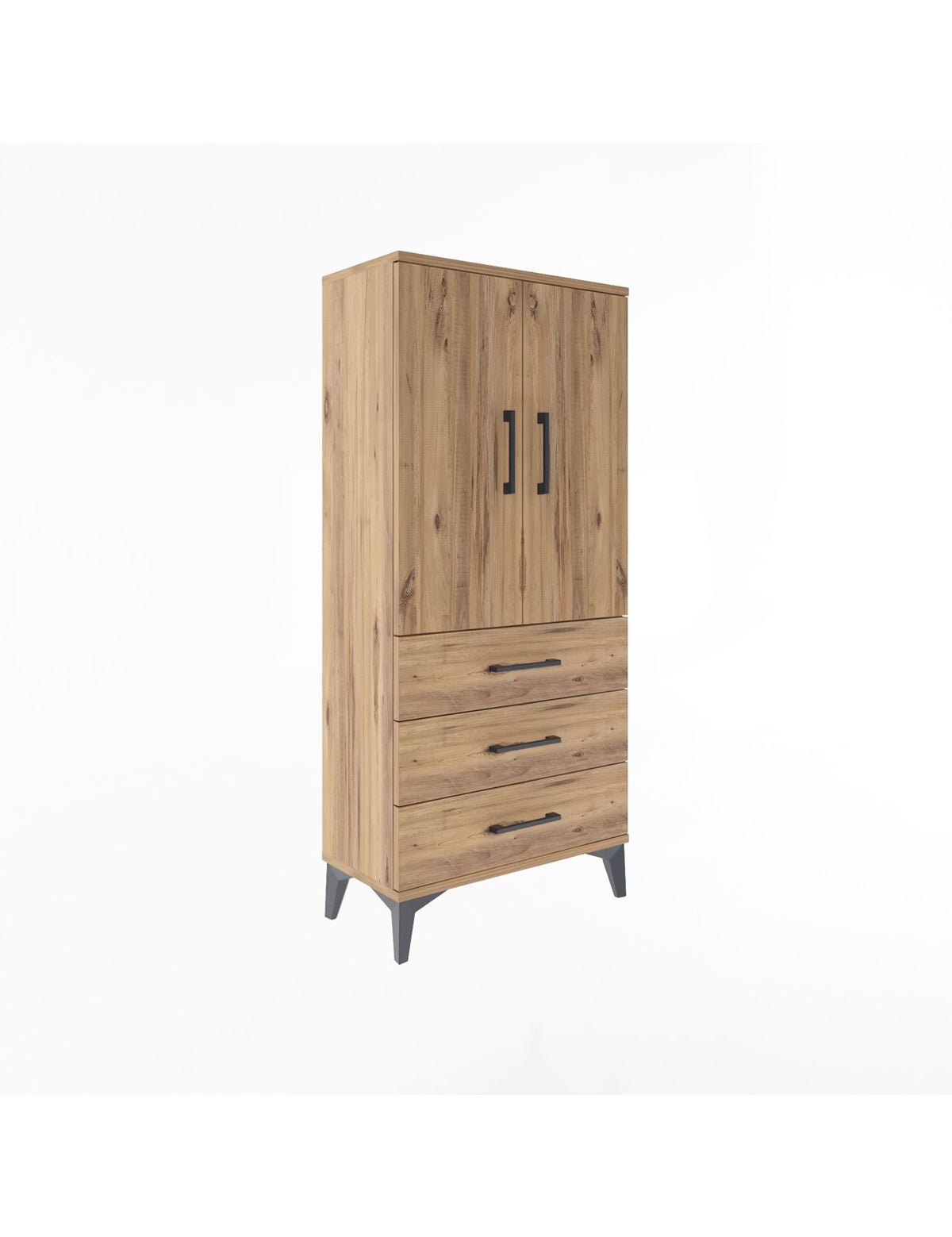 Arges Dolap 3 Raflı 3 Çekmeceli 2 Kapaklı 60x30x134 - S17M116V9A