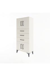 Arges Dolap Tek Raflı 3 Çekmeceli 4 Kapaklı 60x30x134 - S17M117V1A