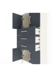 Arges Dolap Tek Raflı 3 Çekmeceli 4 Kapaklı 60x30x134 - S17M117V2A