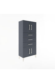 Arges Dolap Tek Raflı 3 Çekmeceli 4 Kapaklı 60x30x134 - S17M117V5A