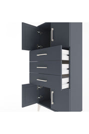Arges Dolap Tek Raflı 3 Çekmeceli 4 Kapaklı 60x30x134 - S17M117V5A