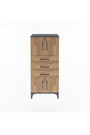 Arges Dolap Tek Raflı 3 Çekmeceli 4 Kapaklı 60x30x134 - S17M117V6A
