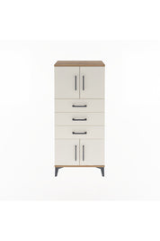 Arges Dolap Tek Raflı 3 Çekmeceli 4 Kapaklı 60x30x134 - S17M117V7A