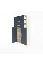 Arges Dolap 2 Raflı 3 Çekmeceli 2 Kapaklı 60x30x134 - S17M118V2A