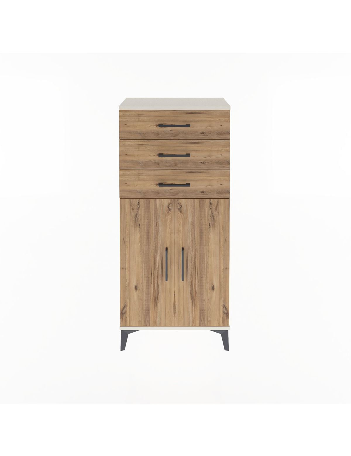Arges Dolap 2 Raflı 3 Çekmeceli 2 Kapaklı 60x30x134 - S17M118V3A