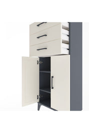 Arges Dolap 2 Raflı 3 Çekmeceli 2 Kapaklı 60x30x134 - S17M118V4A