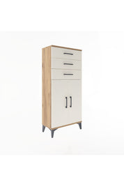 Arges Dolap 2 Raflı 3 Çekmeceli 2 Kapaklı 60x30x134 - S17M118V7A