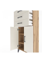 Arges Dolap 2 Raflı 3 Çekmeceli 2 Kapaklı 60x30x134 - S17M118V7A