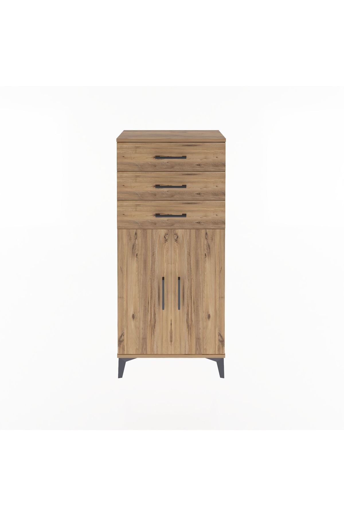 Arges Dolap 2 Raflı 3 Çekmeceli 2 Kapaklı 60x30x134 - S17M118V9A