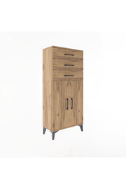 Arges Dolap 2 Raflı 3 Çekmeceli 2 Kapaklı 60x30x134 - S17M118V9A